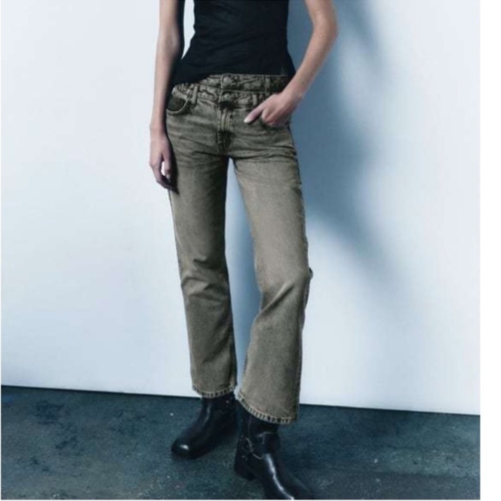 Zara double waist straight leg jeans NWOT